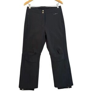 Vintage LL Bean Womens Black Ski Snow Pants Size M Regular Insulated Waterproof